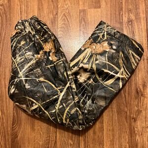 Vintage Camouflage Rain Pants Men XL Outdoor Advantage Max 4 Waterproof Hunting‎